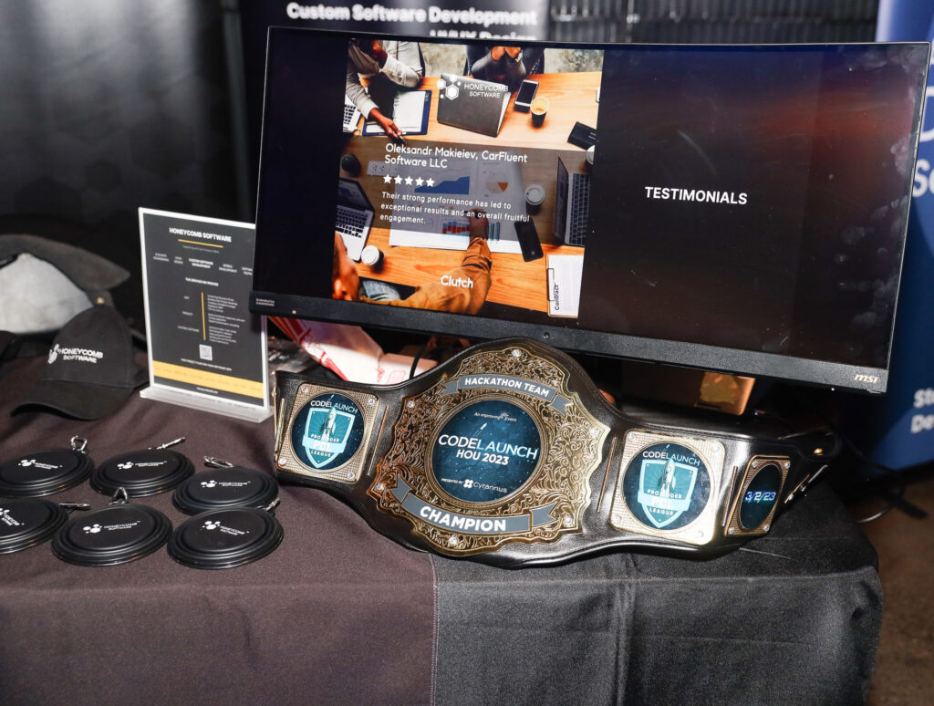 Honeycomb Software's 2023 winner's belt