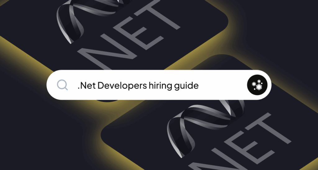 A search bar with the text “.Net Developers hiring guide” 