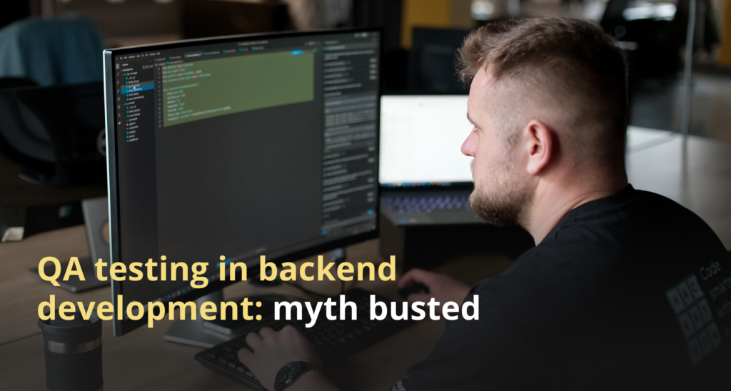 A developer coding